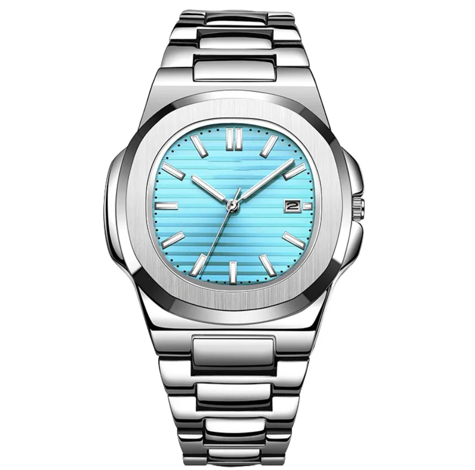 Men’s Luminous Steel Band Calendar Watch