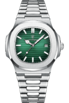 Men’s Luminous Steel Band Calendar Watch