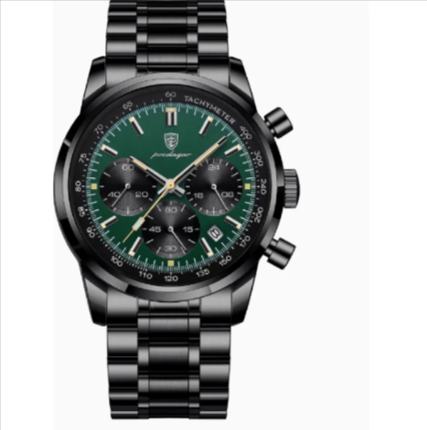 Men’s Leather Strap Waterproof Watch