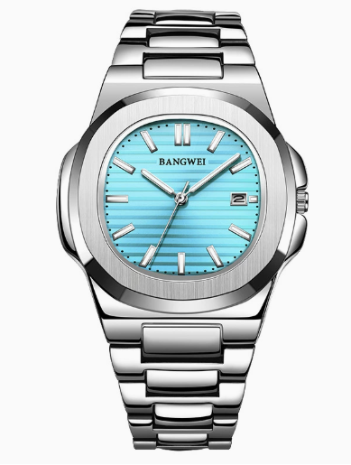 Men’s Luminous Steel Band Calendar Watch